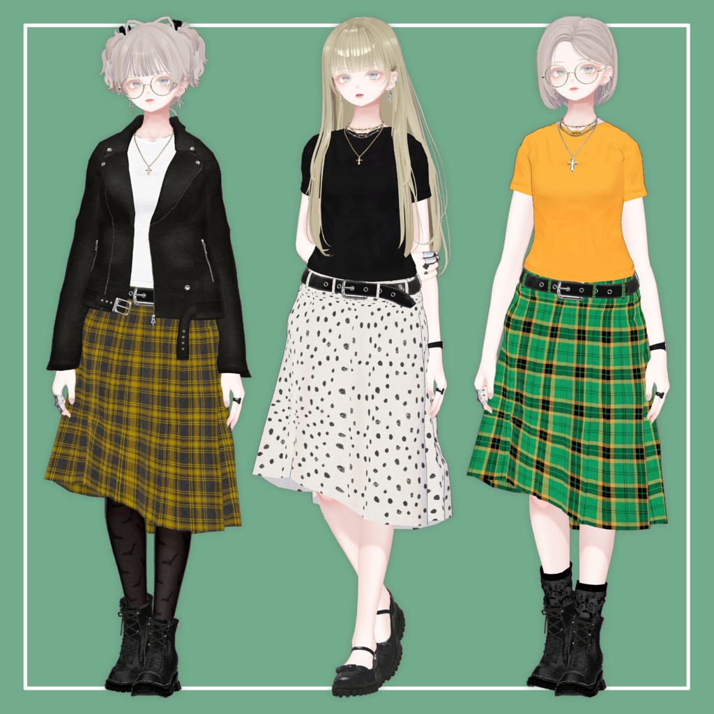 【VRChat】森羅専用 ミディアムスカート(MA対応)