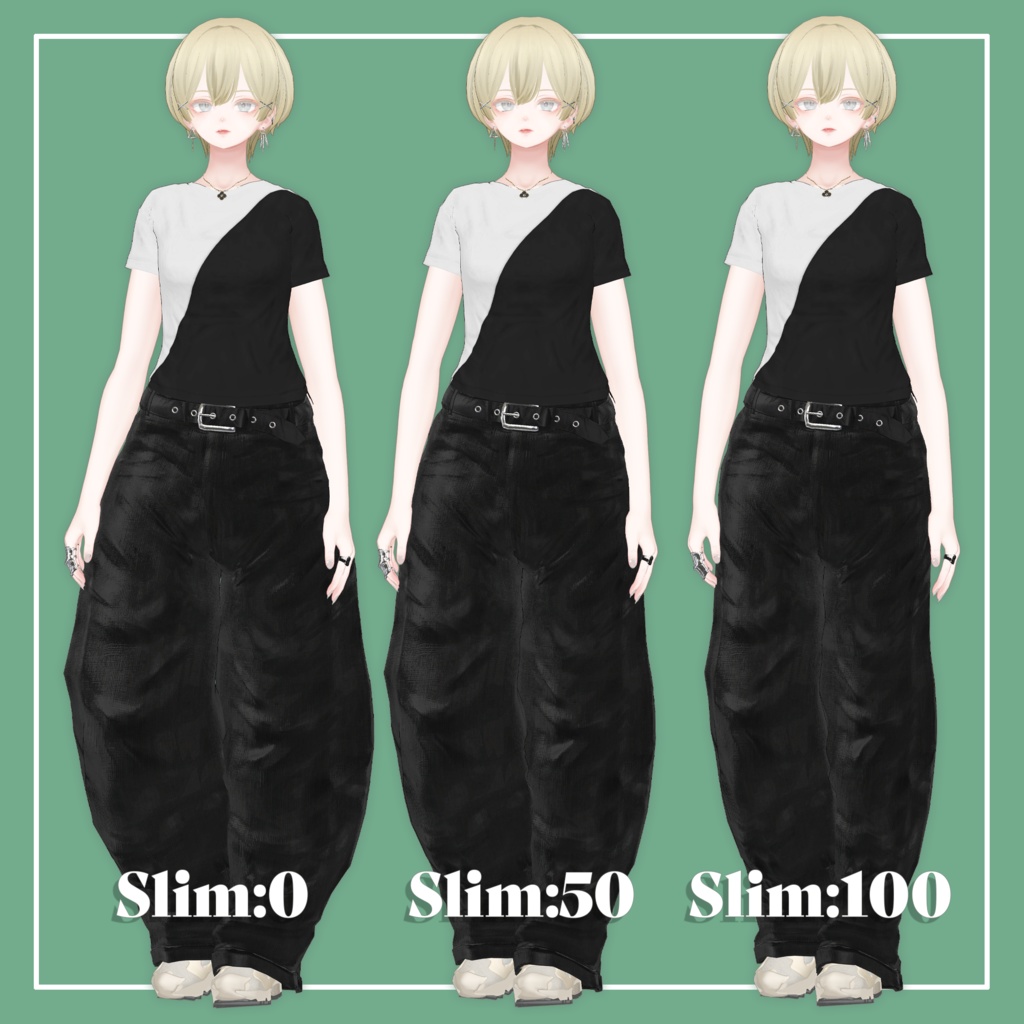 【VRChat】森羅専用 WidePants 2.0(MA対応)