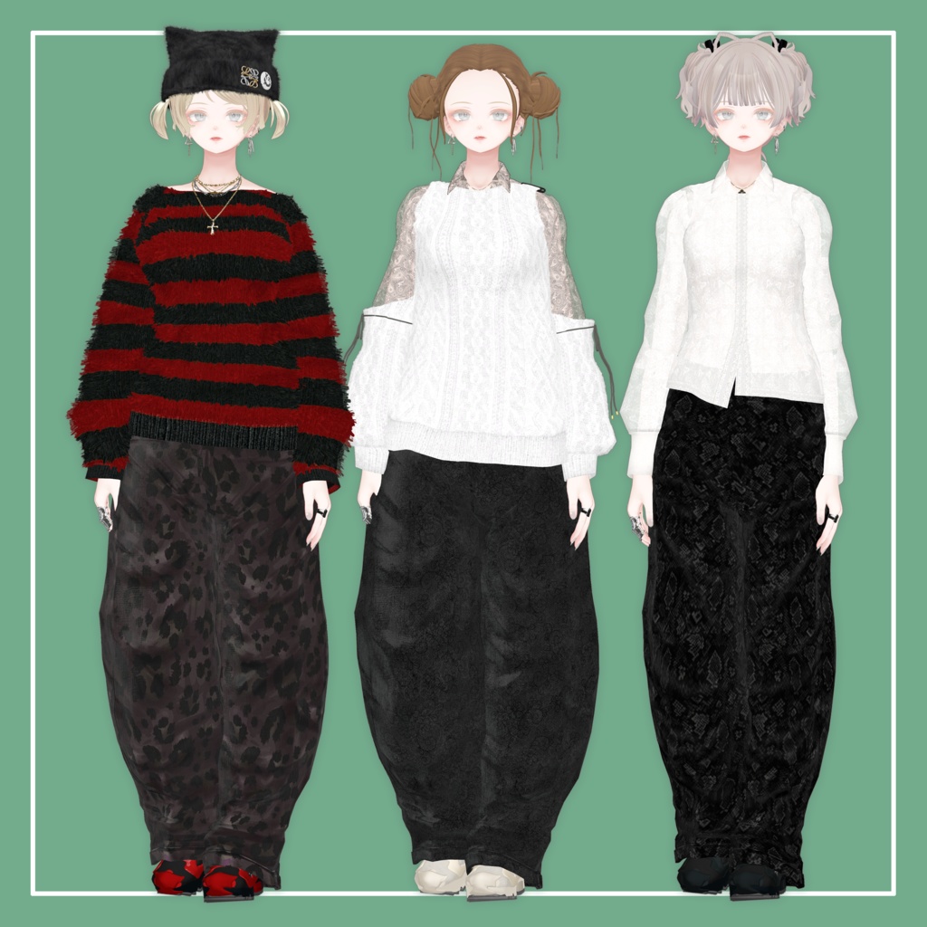 【VRChat】森羅専用 WidePants 2.0(MA対応)