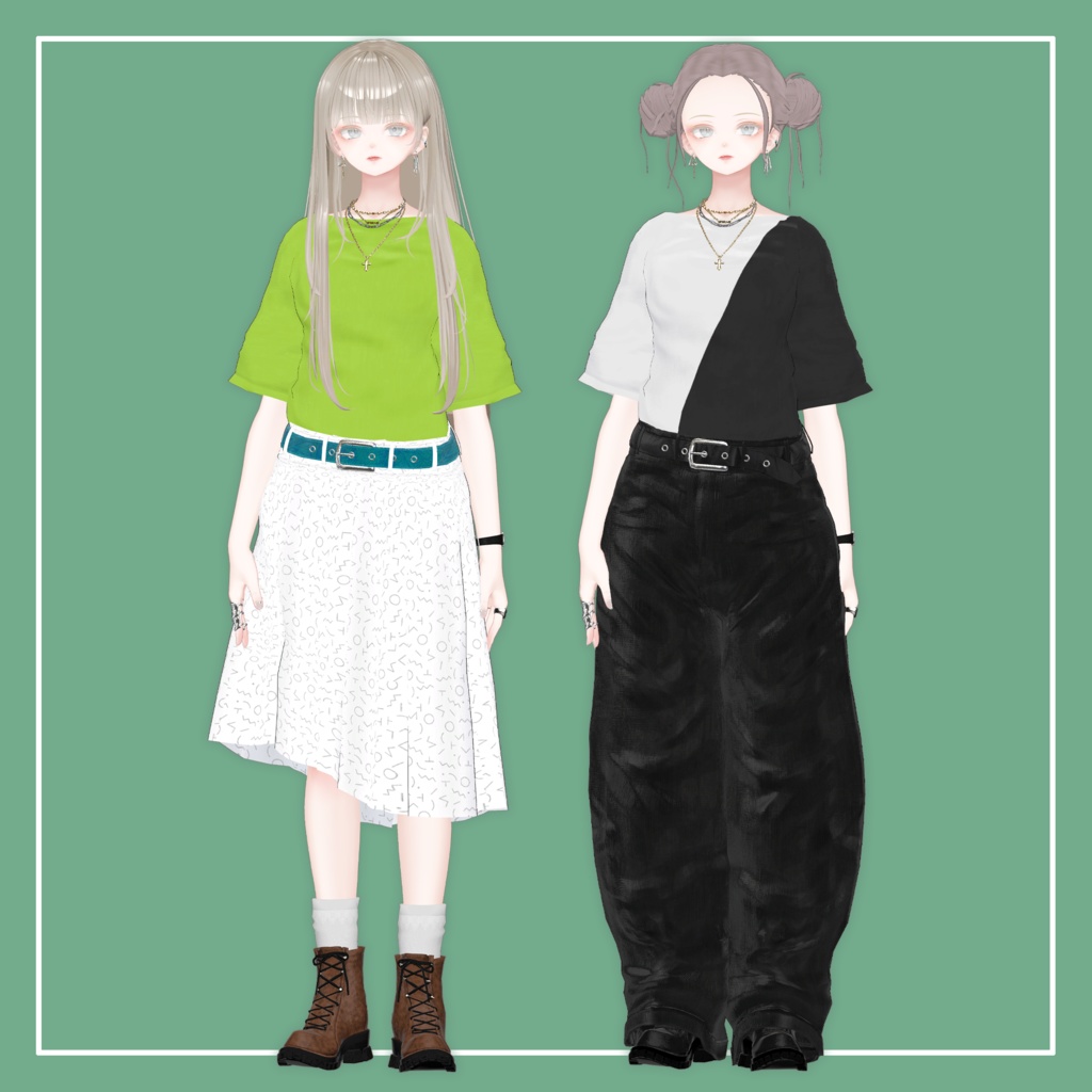 【VRChat】森羅専用 オーバーサイズTシャツ(MA対応)