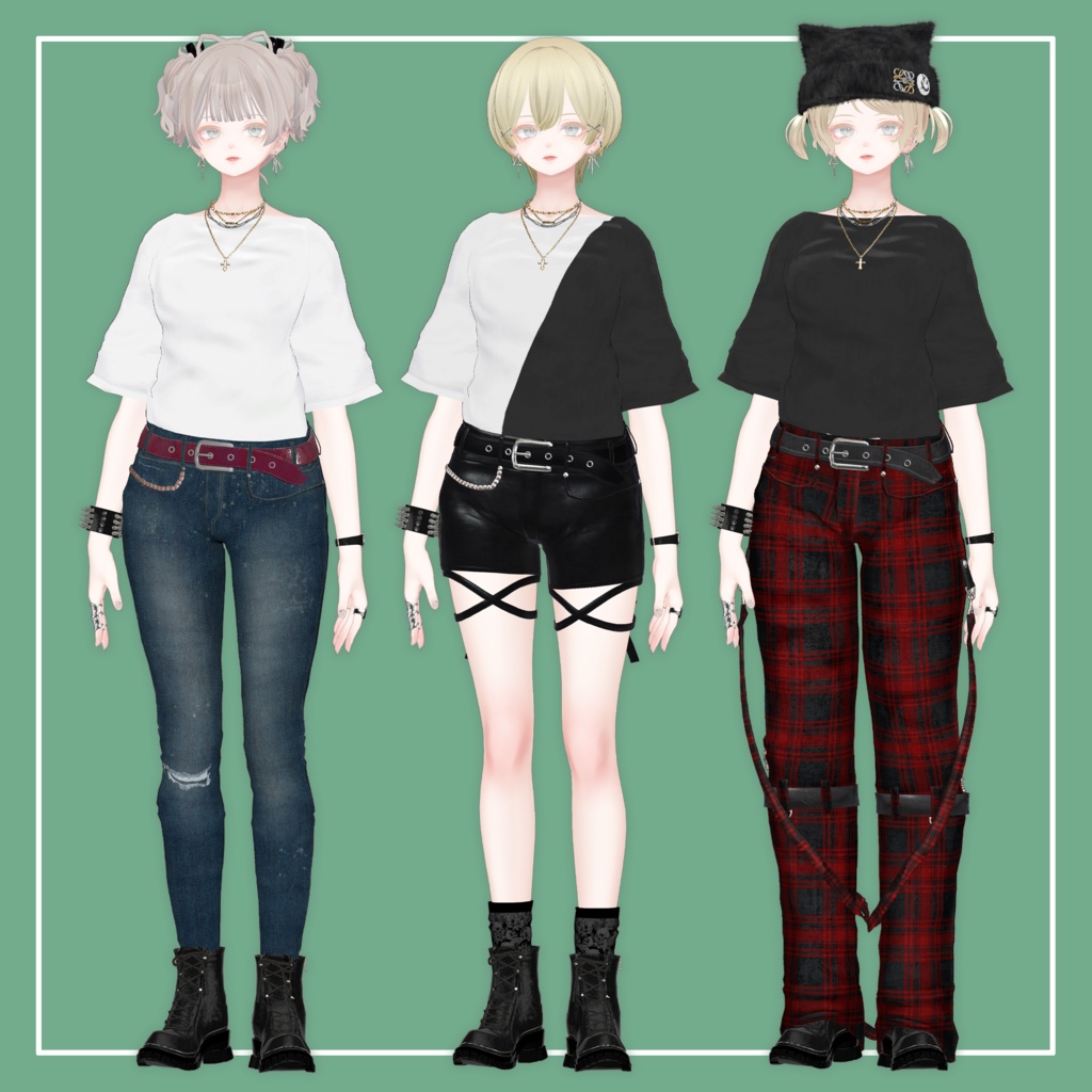 【VRChat】森羅専用 オーバーサイズTシャツ(MA対応)