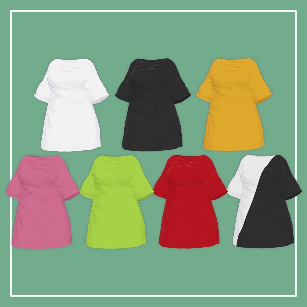 【VRChat】森羅専用 オーバーサイズTシャツ(MA対応)