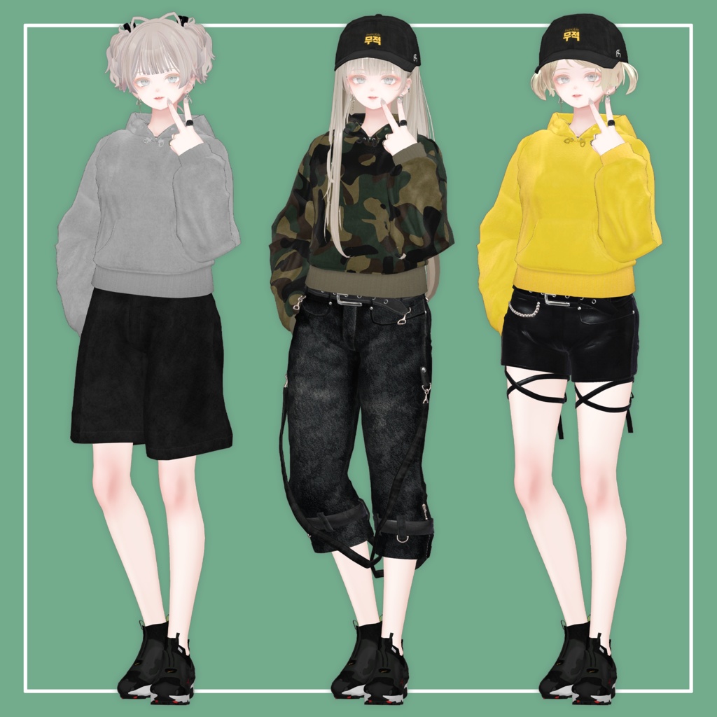 【VRChat】森羅専用 ショートフーディー(MA対応)