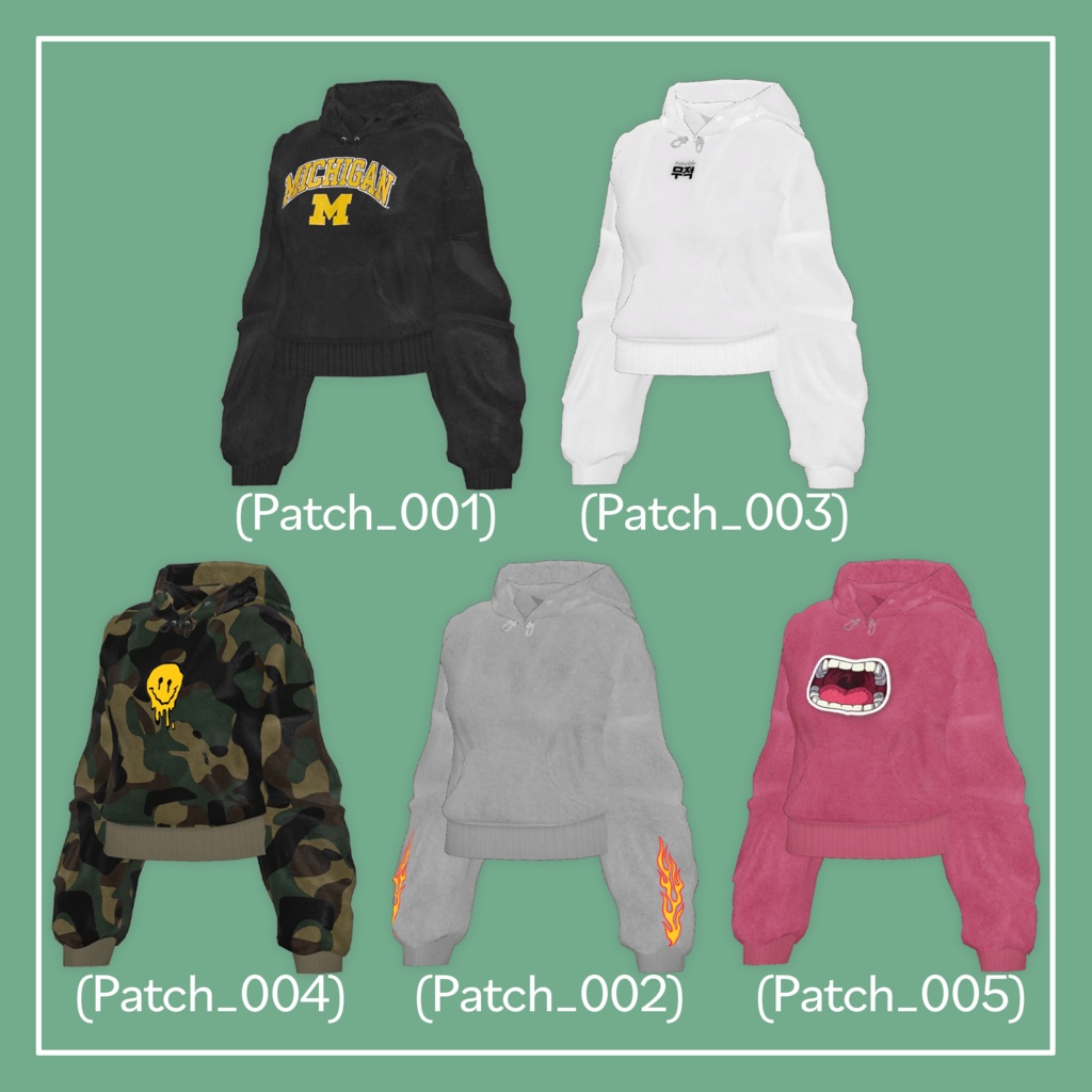 【VRChat】森羅専用 ショートフーディー(MA対応)