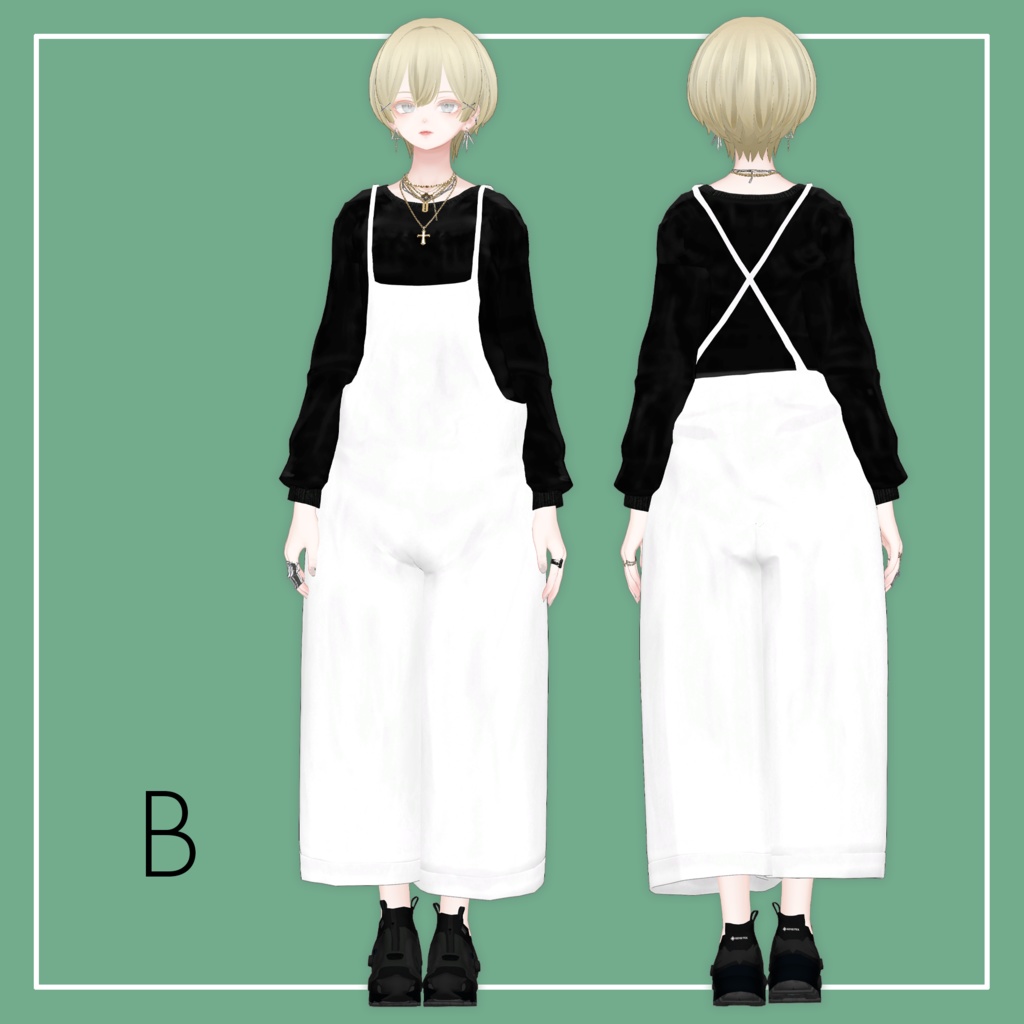 【VRChat】森羅専用 Salopette&LongTee(MA対応)