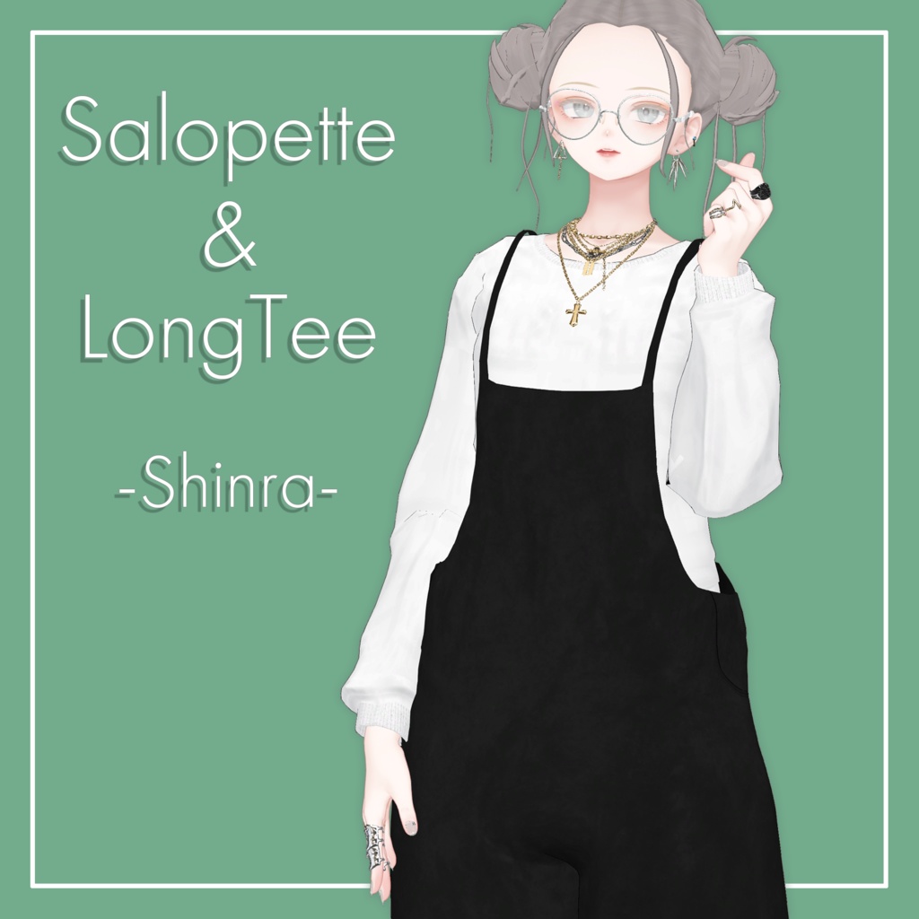 【VRChat】森羅専用 Salopette＆LongTee（MA対応）