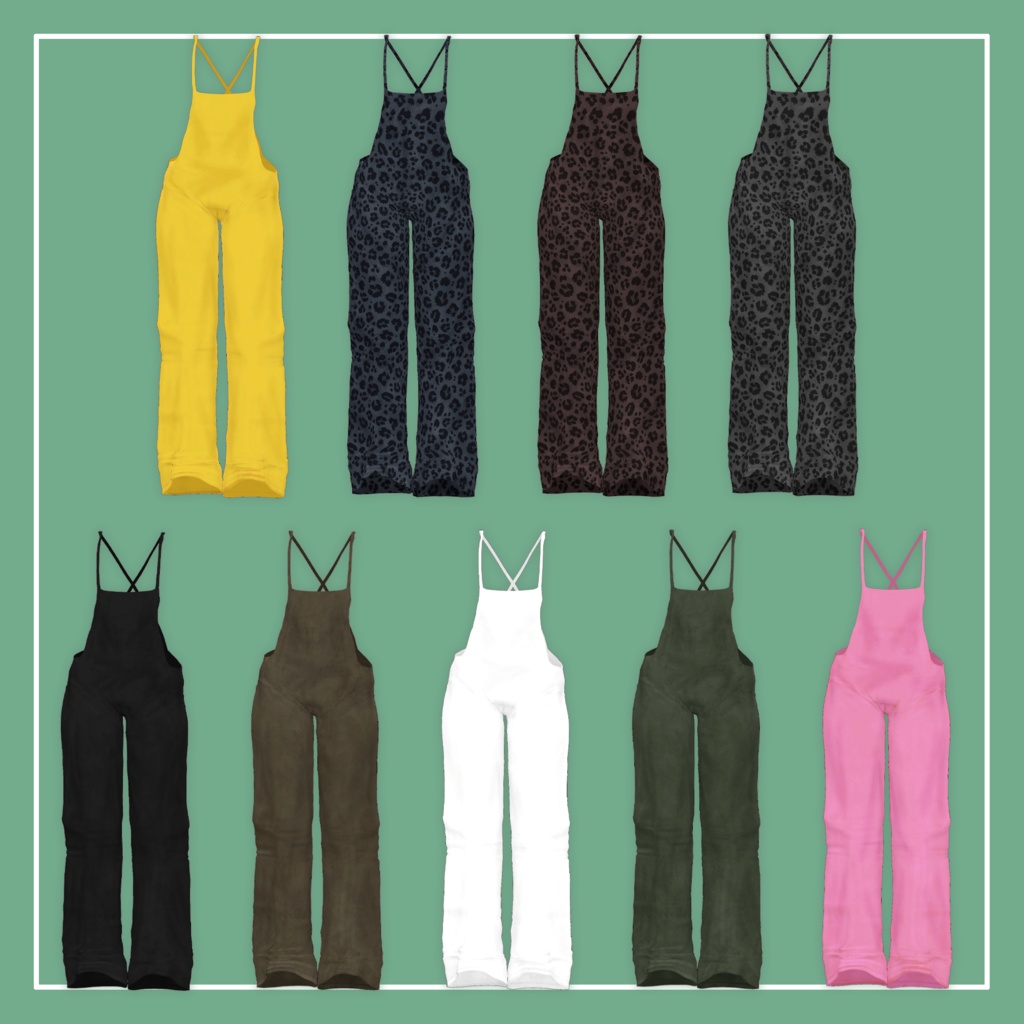 【VRChat】森羅専用 Salopette&LongTee(MA対応)