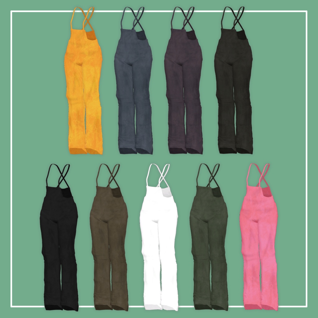 【VRChat】仙猫 専用 Salopette&LongTee(MA対応)