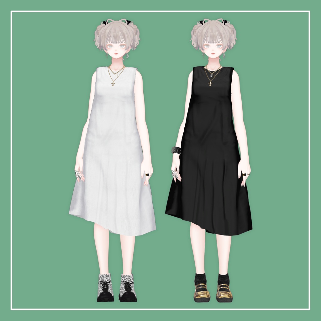 【VRChat】森羅専用 ノースリーブワンピース(MA対応)