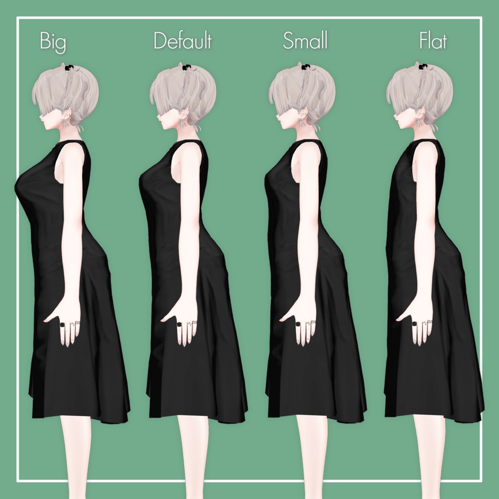 【VRChat】森羅専用 ノースリーブワンピース(MA対応)