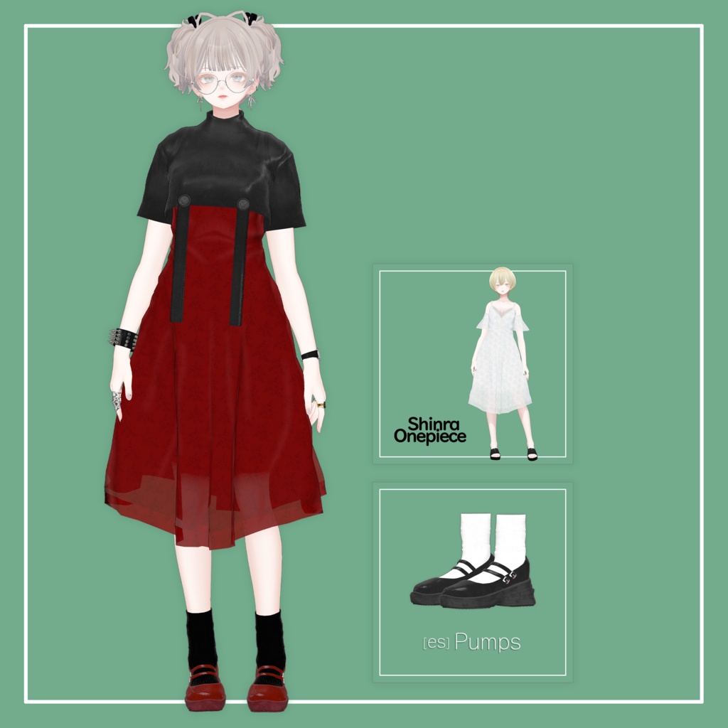 【VRChat】森羅専用 HalfAppendTops(MA対応)