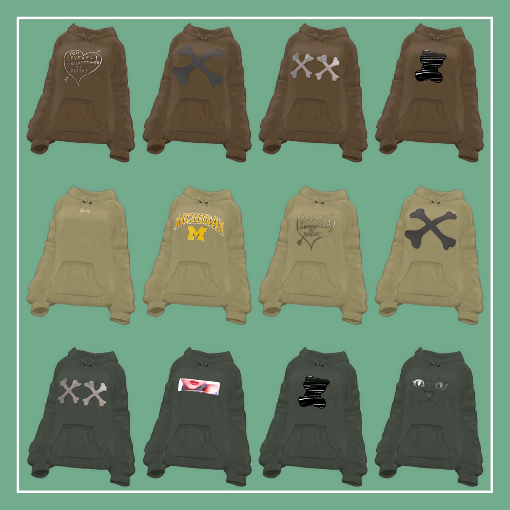 【VRChat】森羅専用 Hoodie ver2024(MA対応)