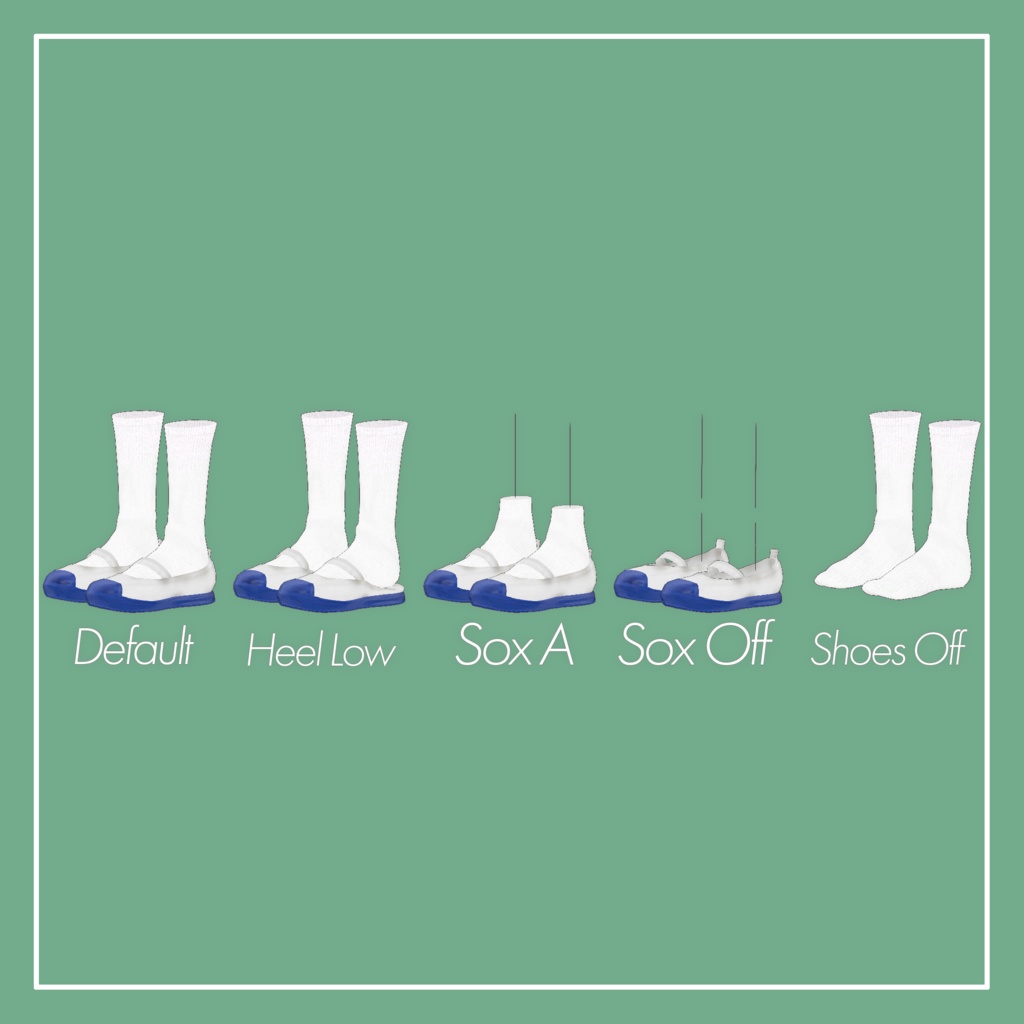 【VRChat】水瀬 専用 上履き(MA対応)