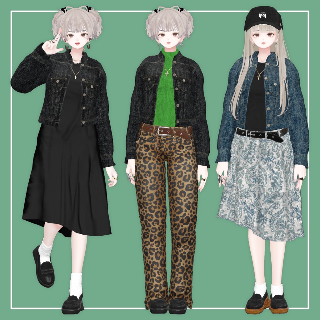 【VRChat】森羅専用 デニムジャケット(MA対応)