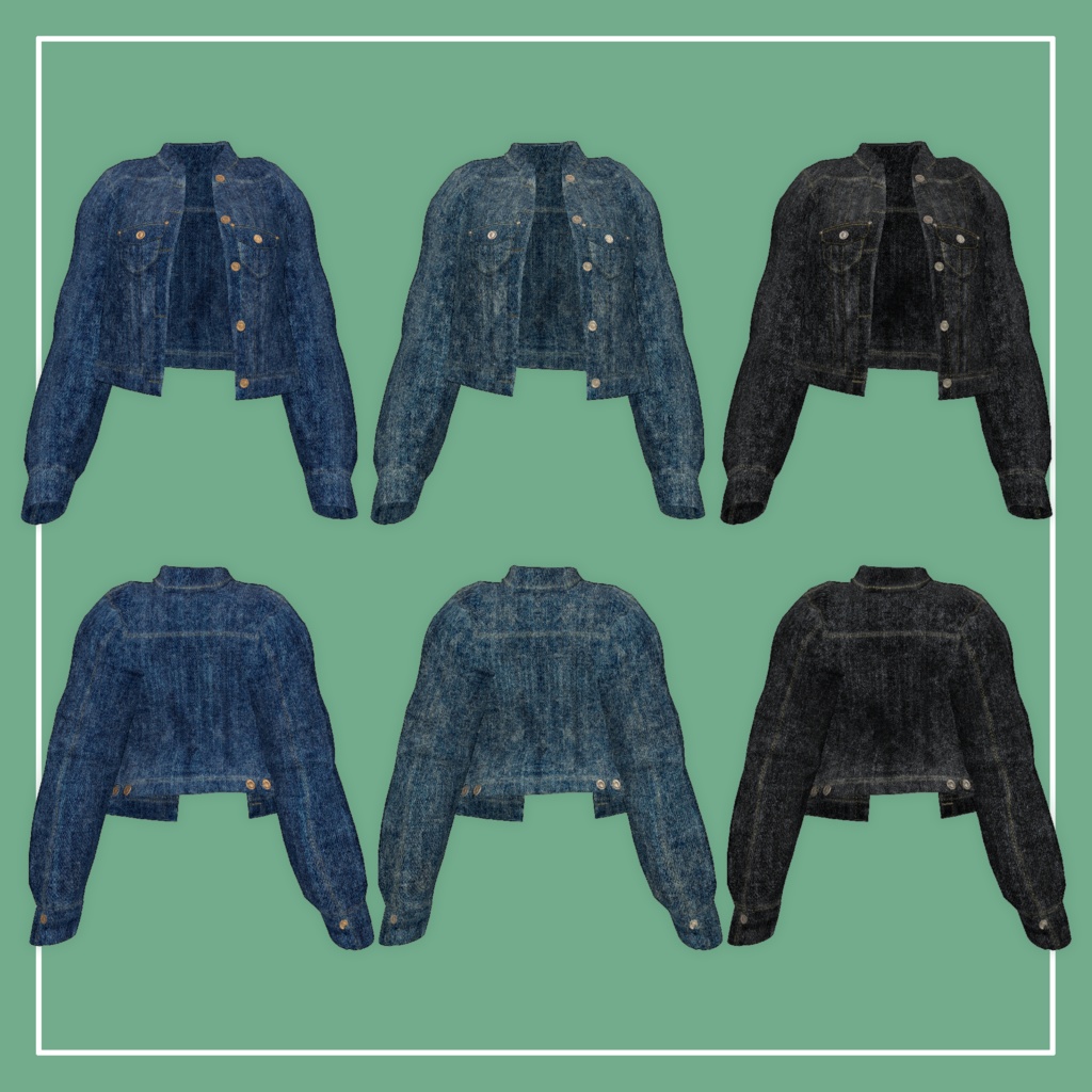 【VRChat】森羅専用 デニムジャケット(MA対応)