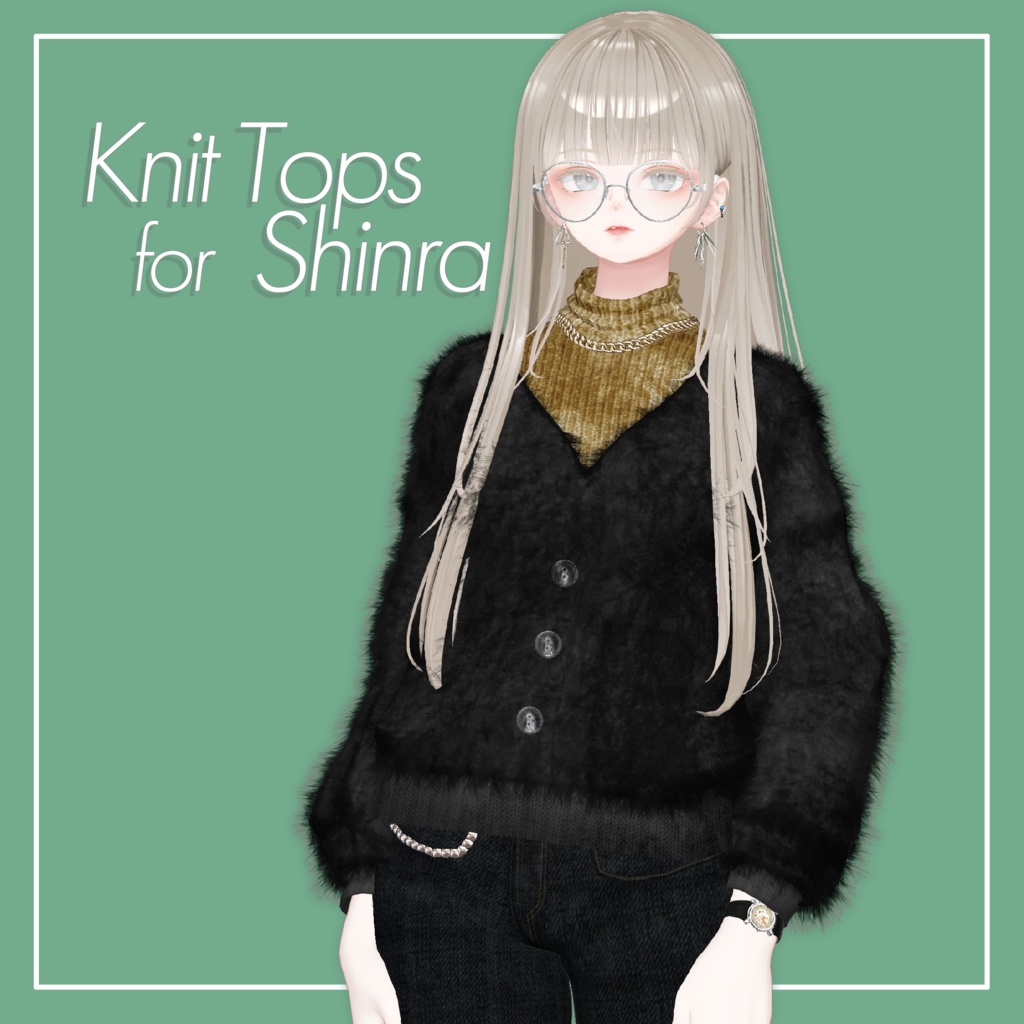 【VRChat】森羅専用 モヘアニット トップス(MA対応)