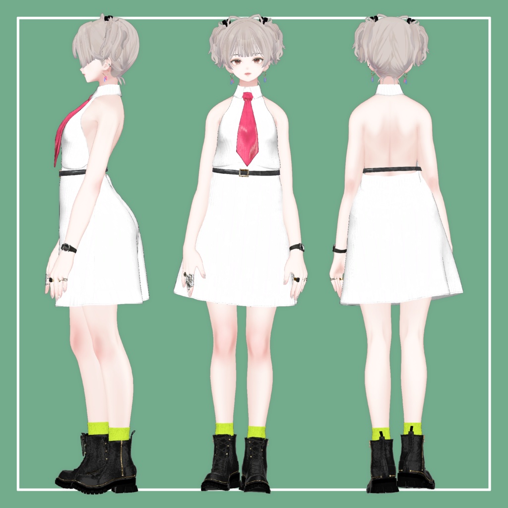 【VRChat】森羅専用 ホルターネック ワンピース(MA対応)