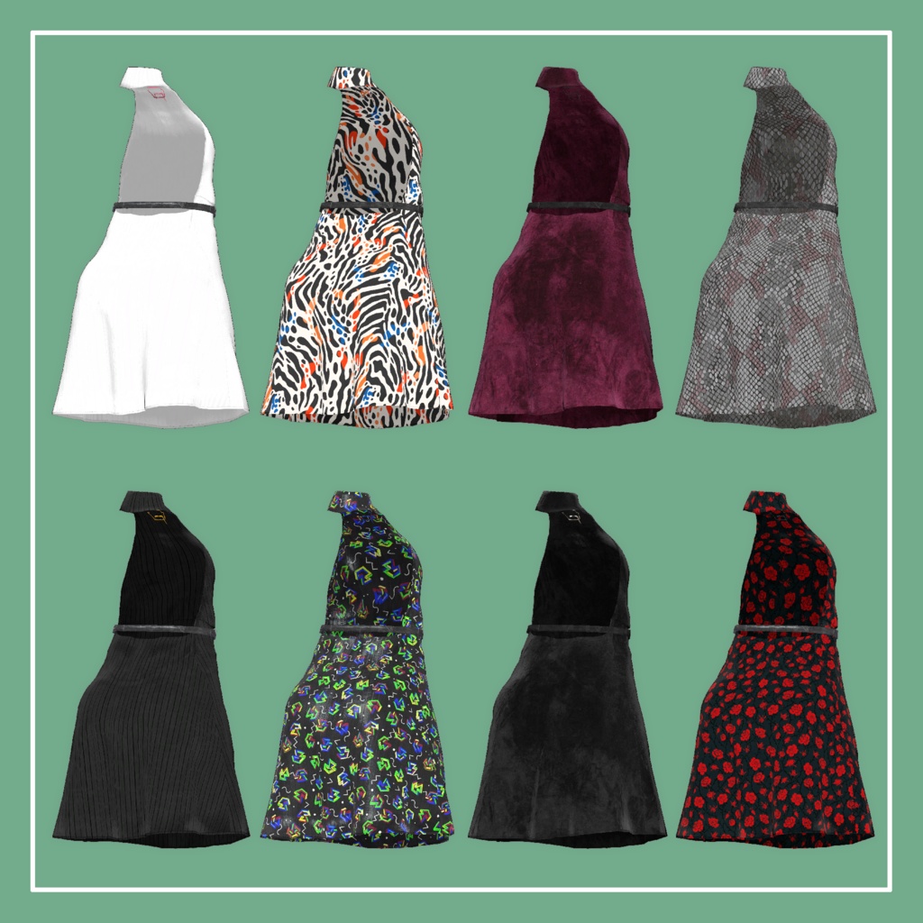 【VRChat】森羅専用 ホルターネック ワンピース(MA対応)