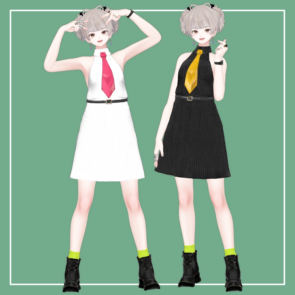 【VRChat】森羅専用 ホルターネック ワンピース(MA対応)