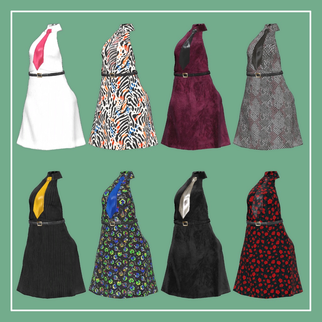 【VRChat】森羅専用 ホルターネック ワンピース(MA対応)