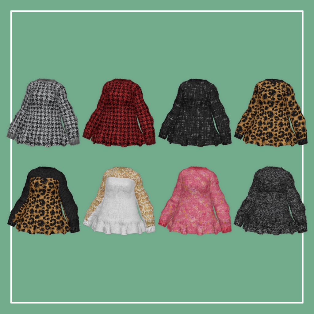 【VRChat】森羅専用 フレアミニ ニットワンピース(MA対応)