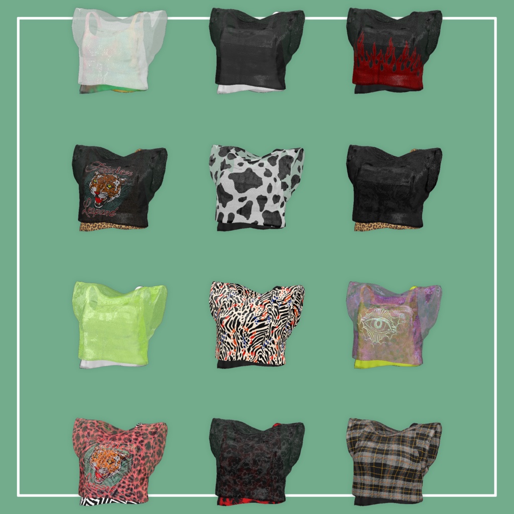 【VRChat】森羅専用 ラフ トップスセット(MA対応)