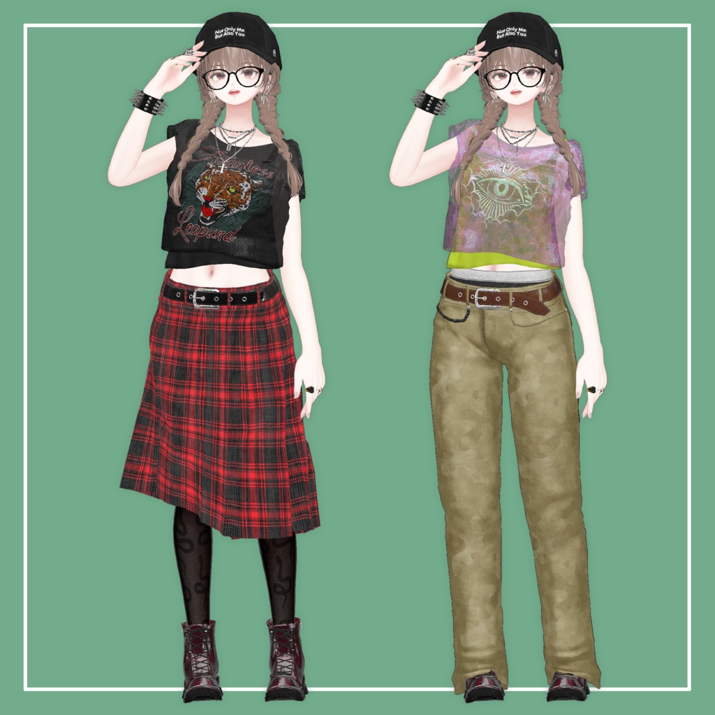 【VRChat】森羅専用 ラフ トップスセット(MA対応)