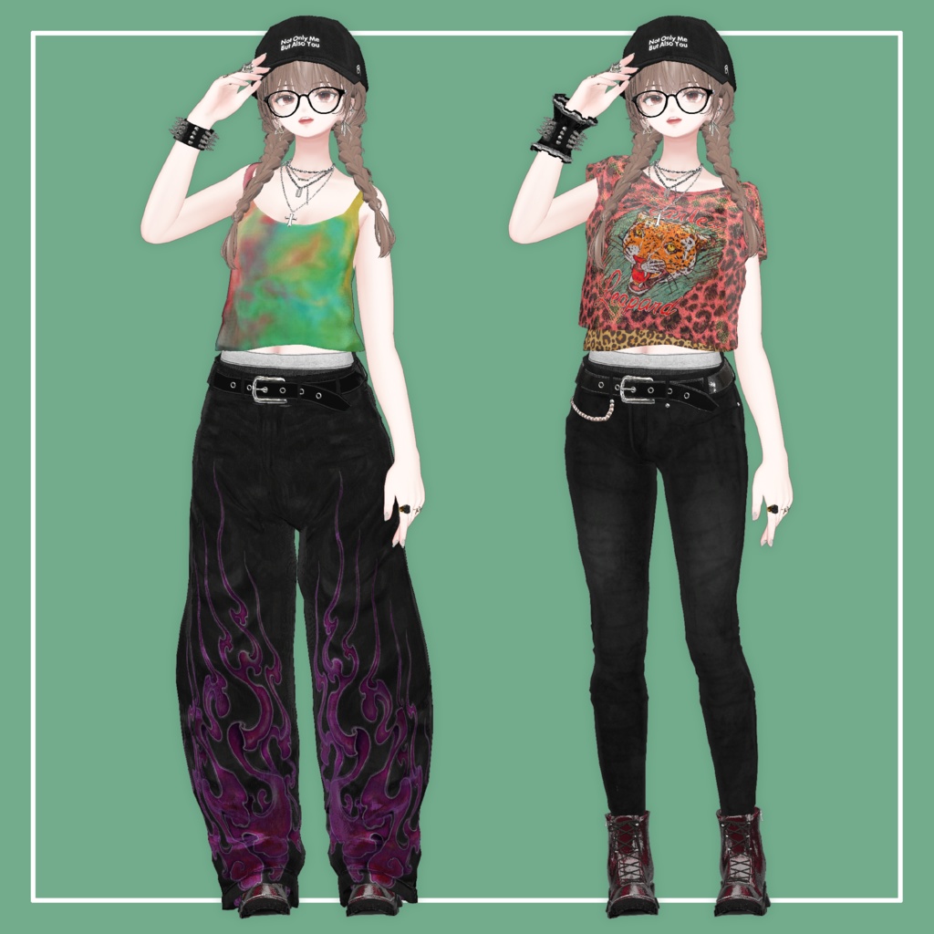 【VRChat】森羅専用 ラフ トップスセット(MA対応)