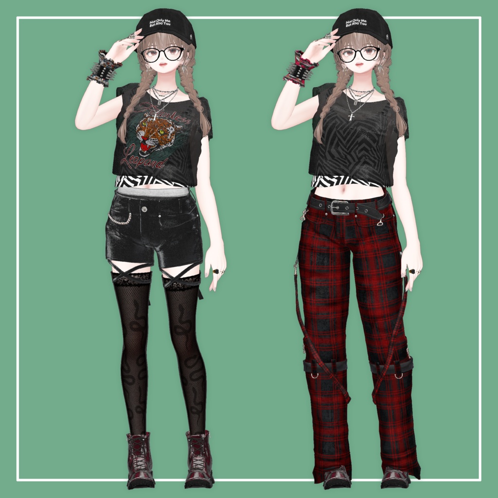 【VRChat】森羅専用 ラフ トップスセット(MA対応)