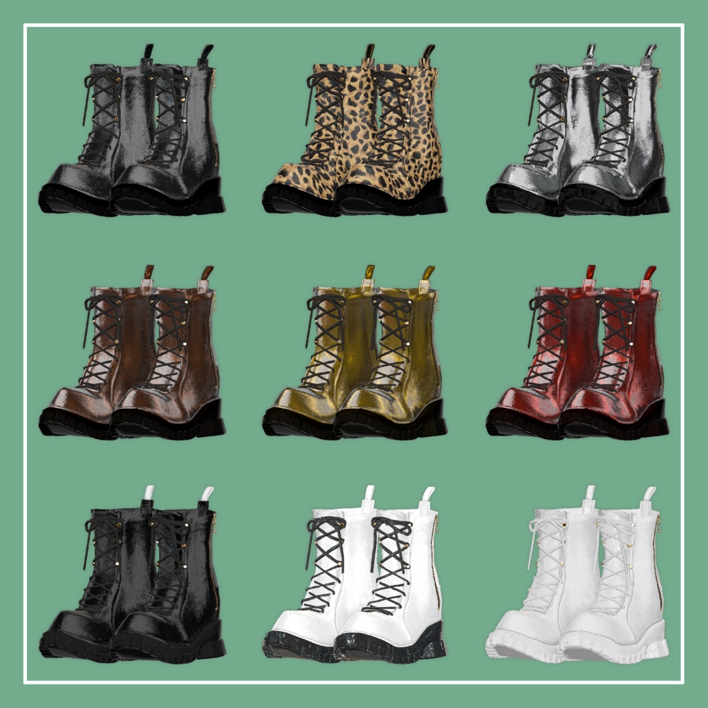 【VRChat】Marycia専用 8Hole Boots(MA対応)