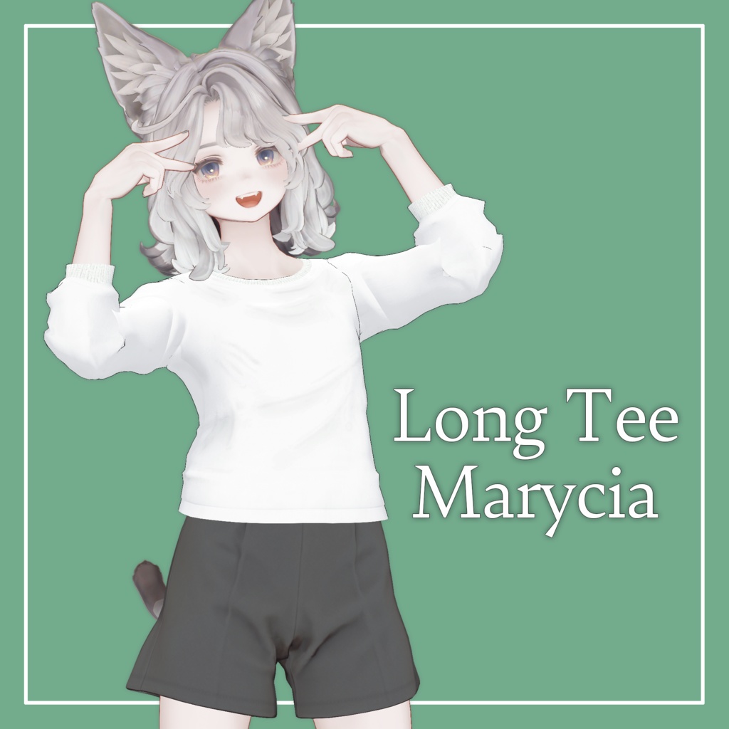 【VRChat】Marycia専用 Long Tee（MA対応）