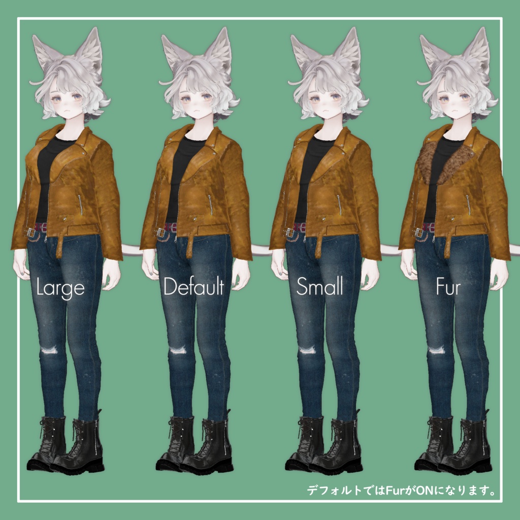 【VRChat】Marycia専用 Riders Jacket(MA対応)