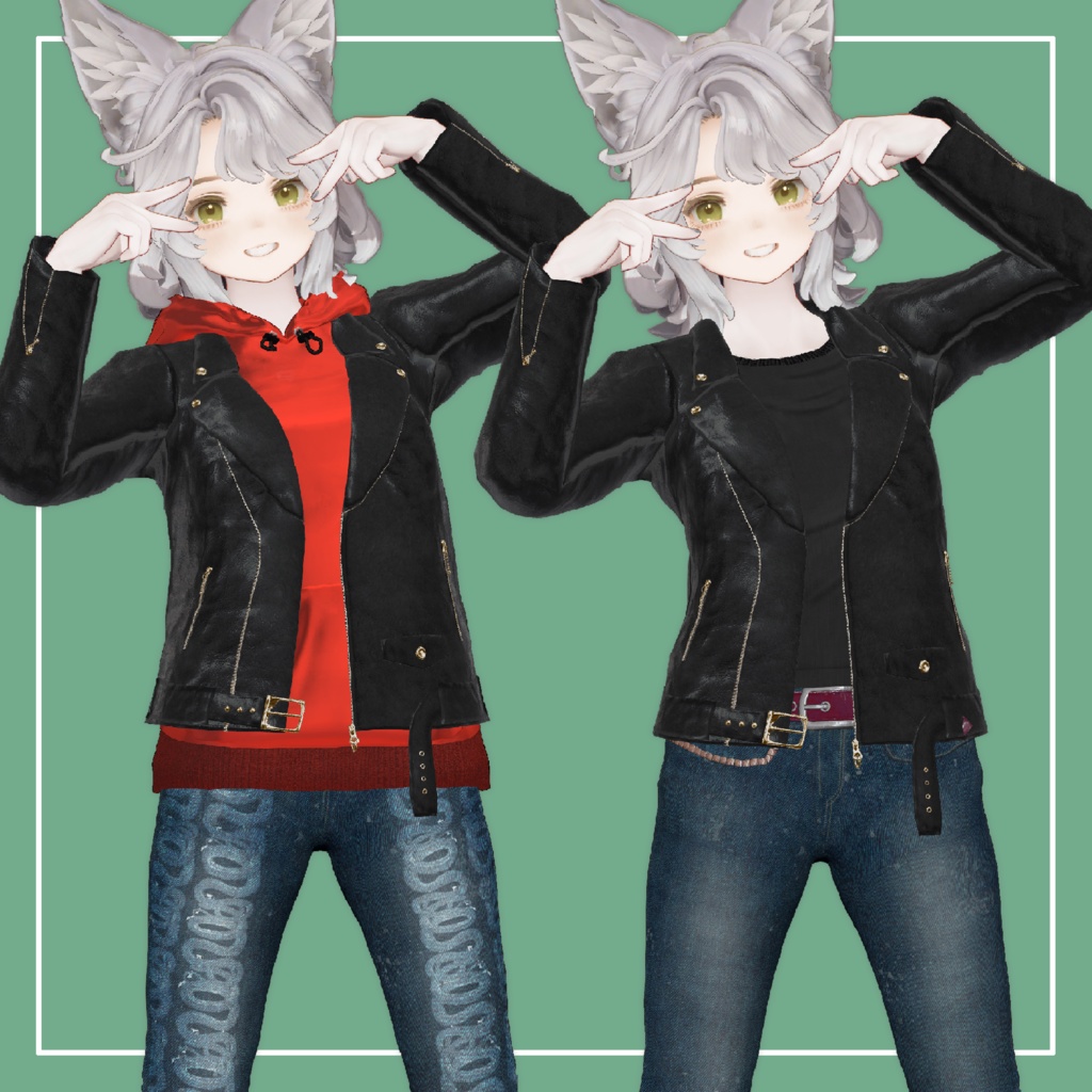 【VRChat】Marycia専用 Riders Jacket(MA対応)
