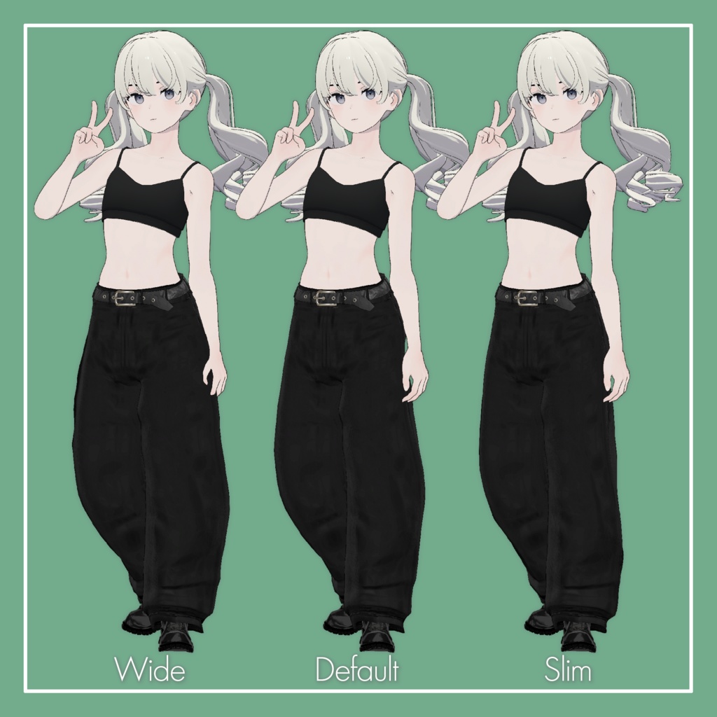 【VRChat】Grus / Lapwing専用 WidePants(MA対応)