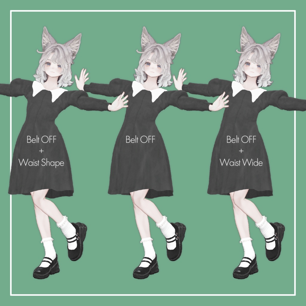 【VRChat】Marycia専用 Simple Onepiece(MA対応)