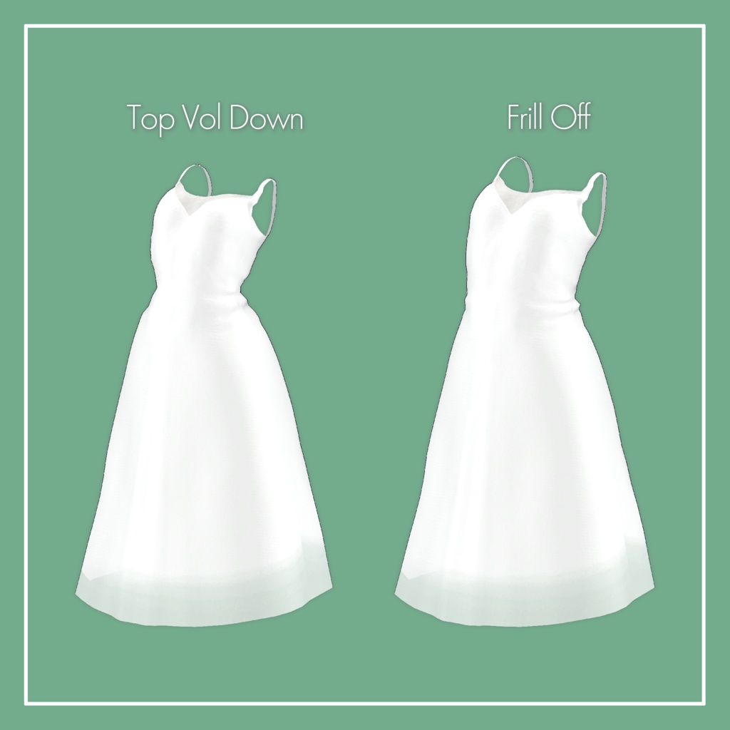 【VRChat】Marycia専用 ワンピース+リボンシューズ(MA対応)