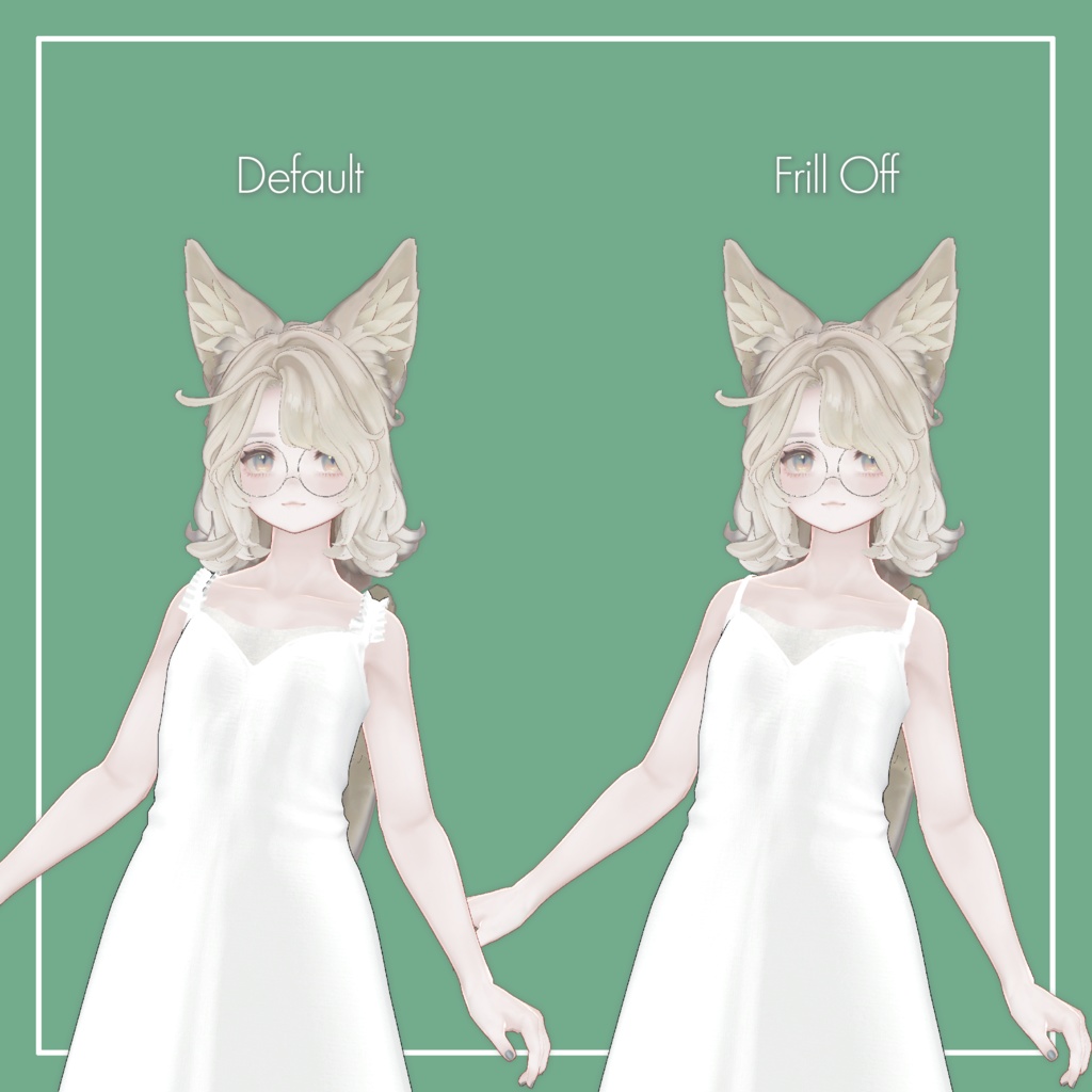 【VRChat】Marycia専用 ワンピース+リボンシューズ(MA対応)