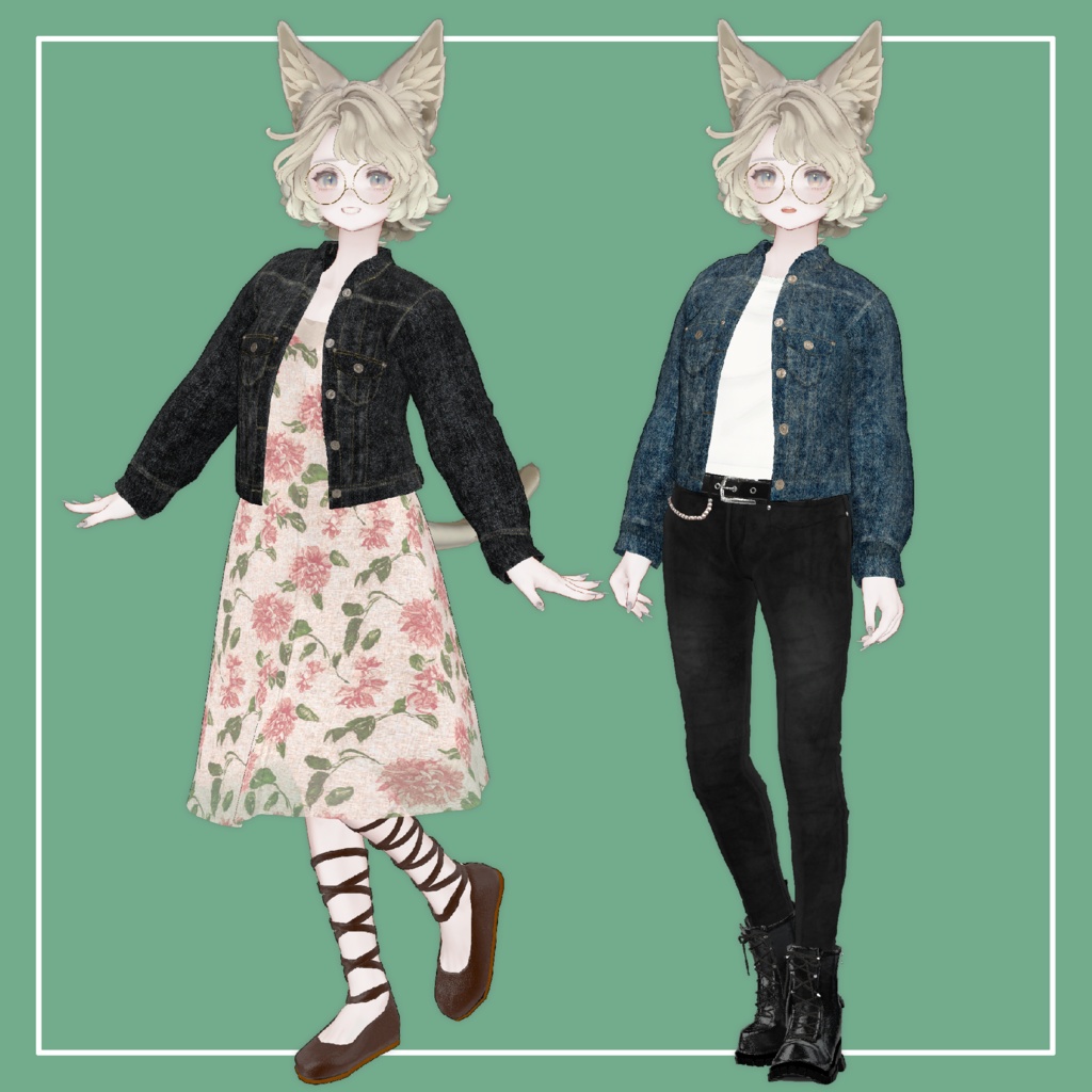 【VRChat】Marycia専用 Denim Jacket(MA対応)