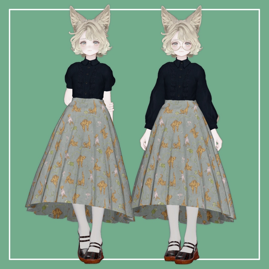【VRChat】Marycia専用 LongSkirt専用ブラウス(MA対応)