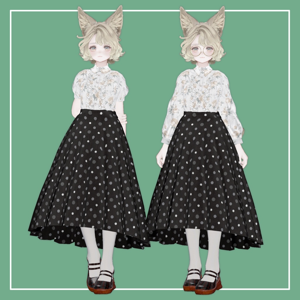 【VRChat】Marycia専用 LongSkirt専用ブラウス(MA対応)