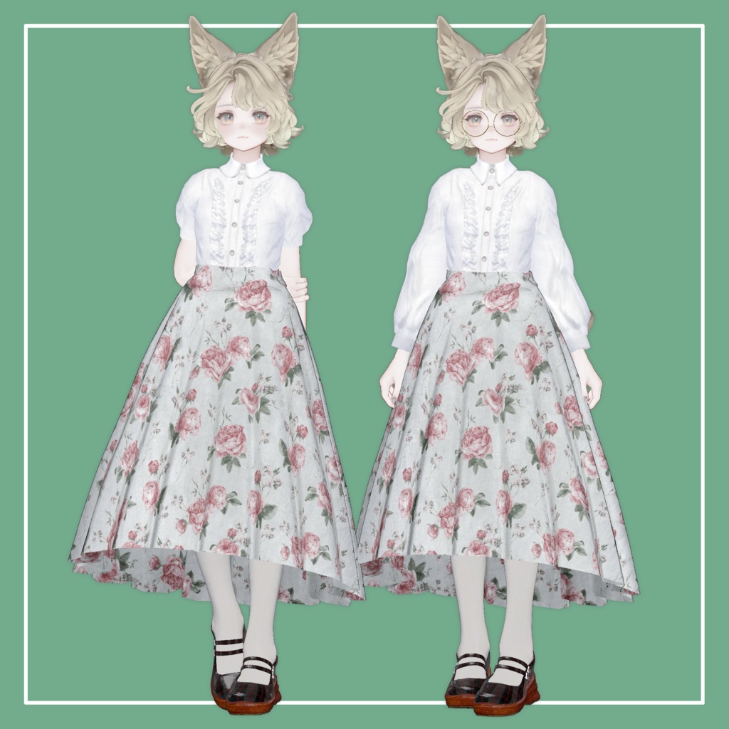 【VRChat】Marycia専用 LongSkirt専用ブラウス(MA対応)