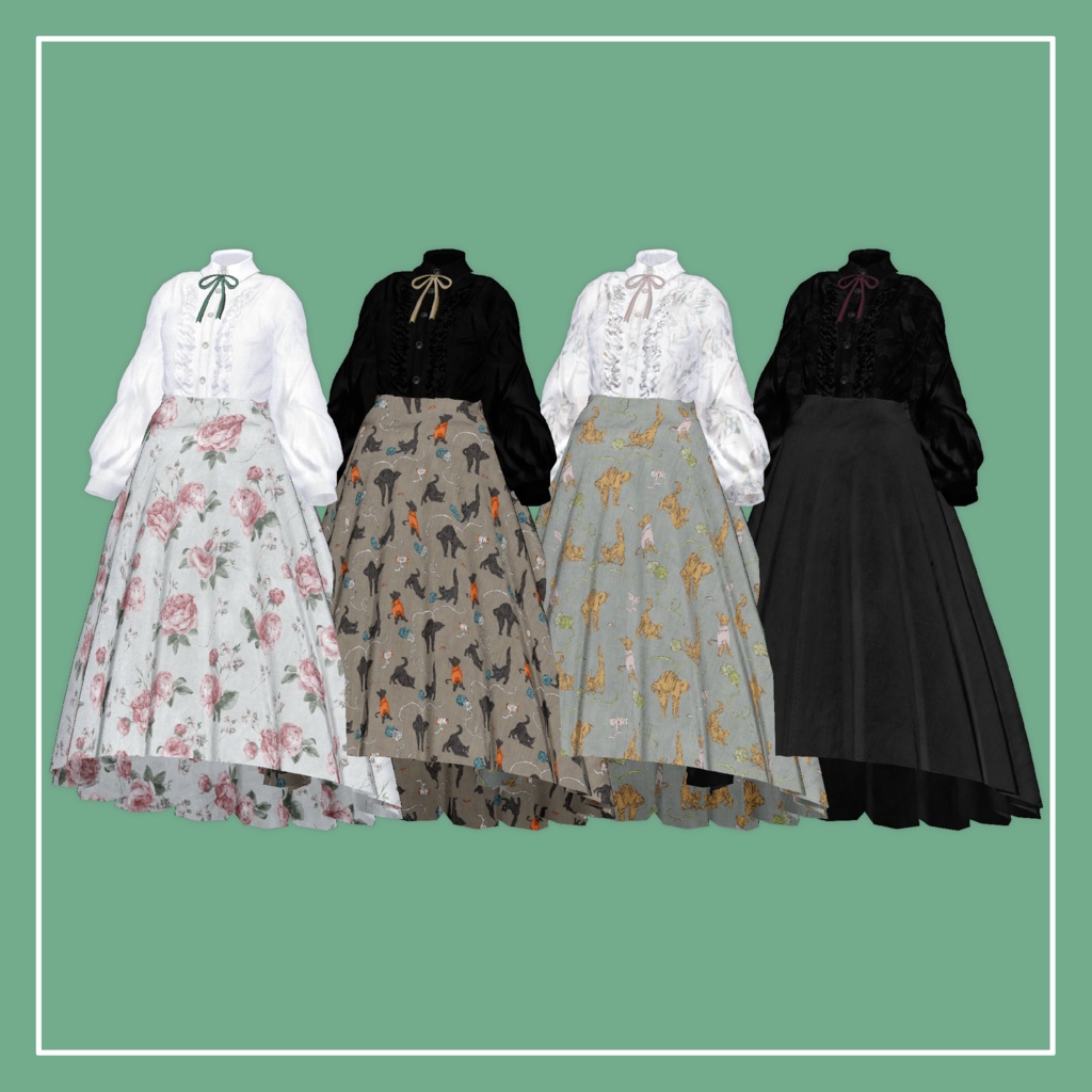 【VRChat】Marycia専用 LongSkirt専用ブラウス(MA対応)