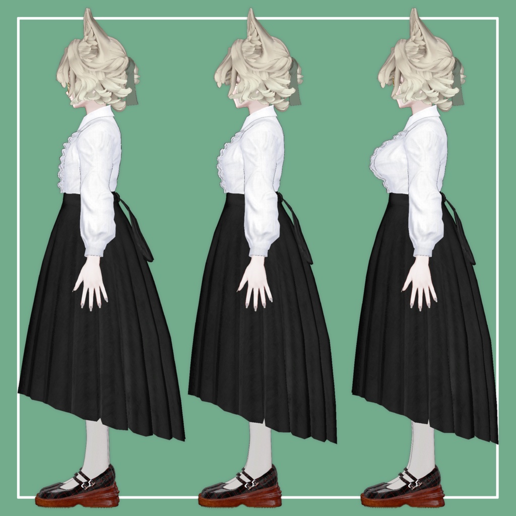 【VRChat】Marycia専用 LongSkirt専用ブラウス(MA対応)