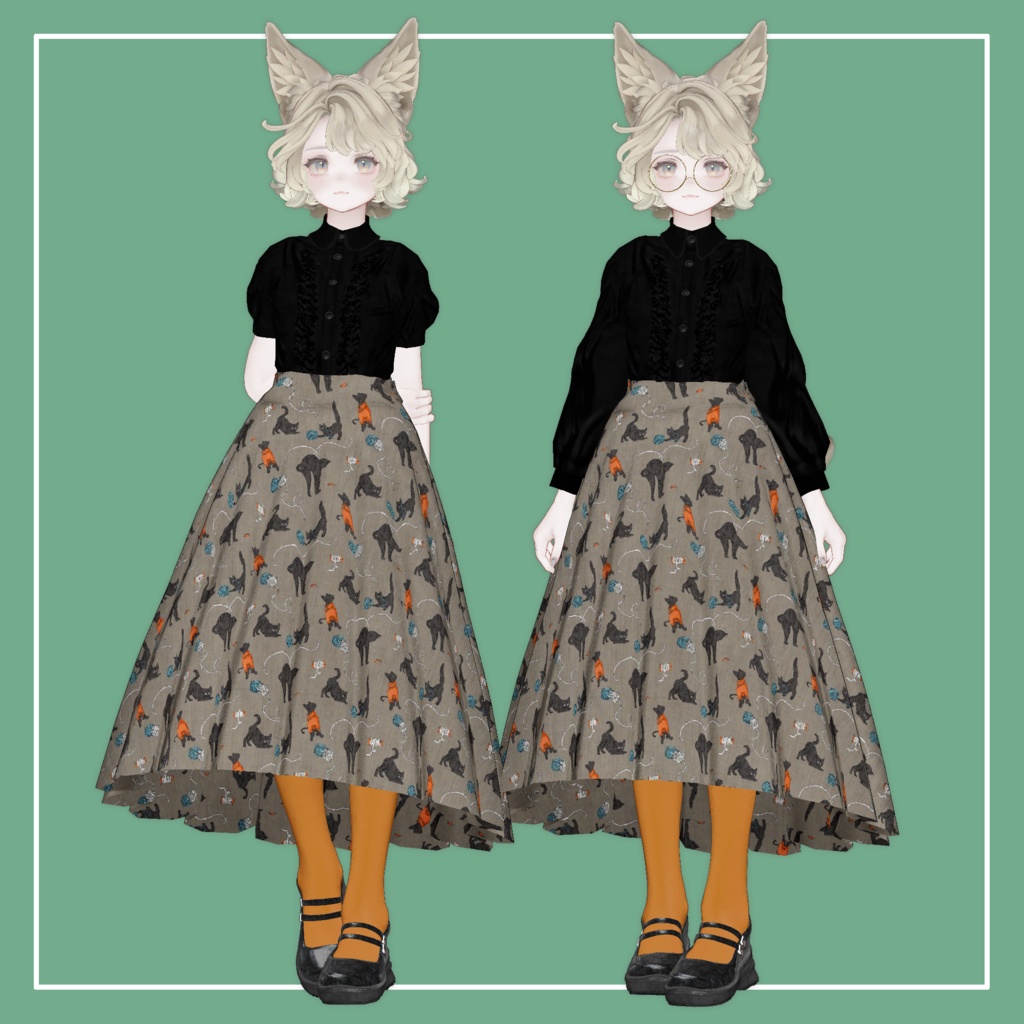 【VRChat】Marycia専用 LongSkirt専用ブラウス(MA対応)
