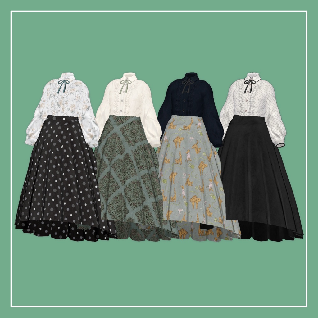 【VRChat】Marycia専用 LongSkirt専用ブラウス(MA対応)