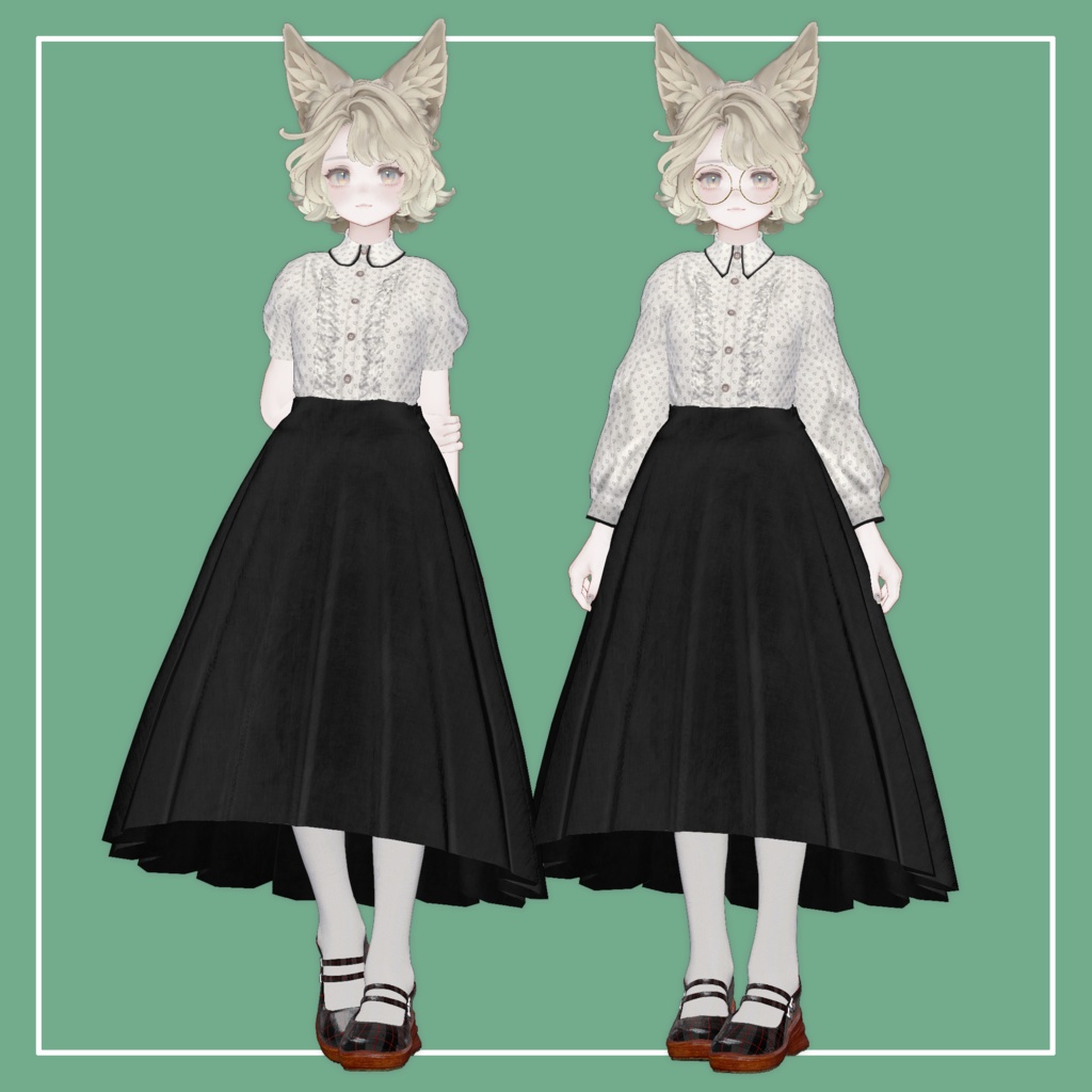 【VRChat】Marycia専用 LongSkirt専用ブラウス(MA対応)