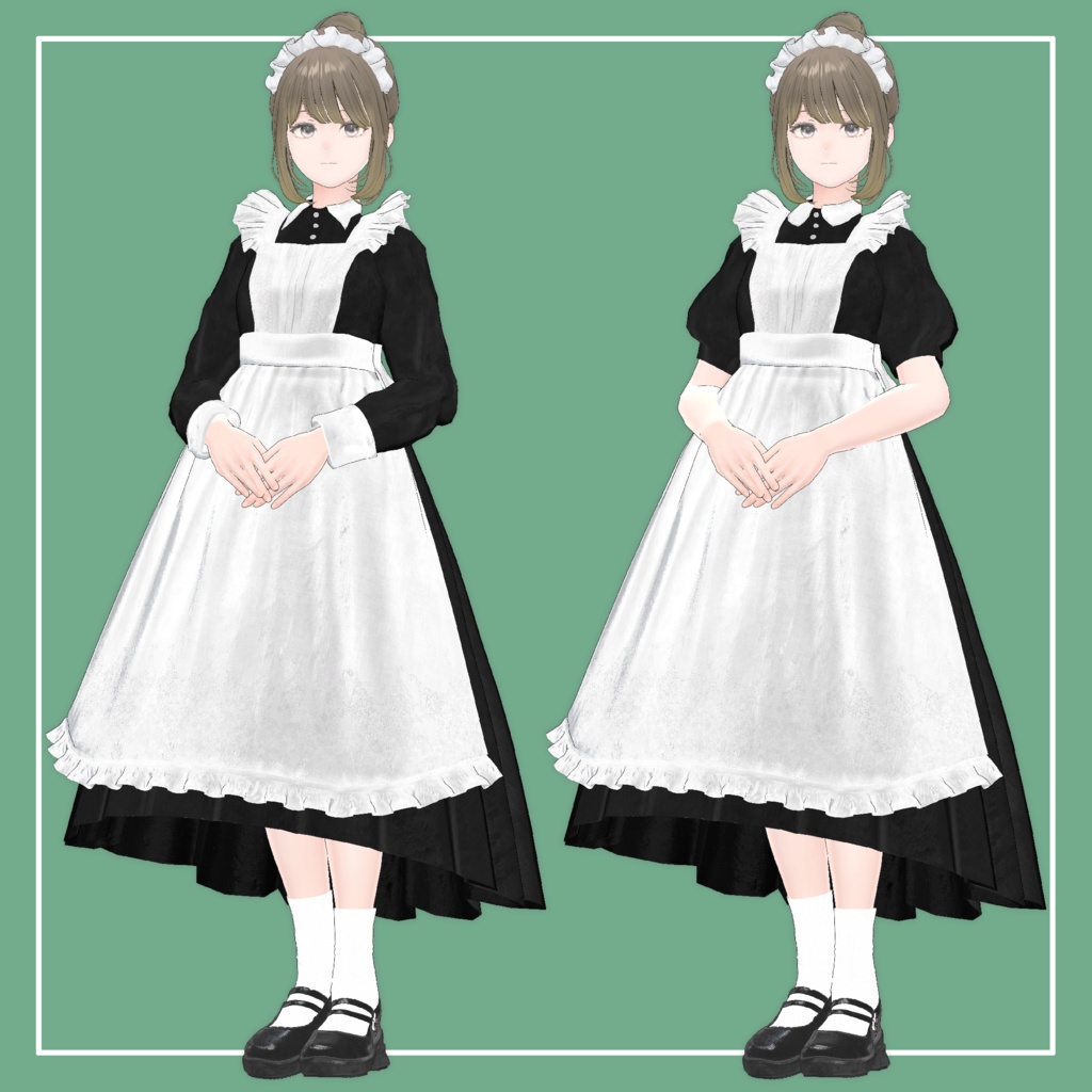 【VRChat】Lowtus専用 クラシカルメイド服(MA対応)