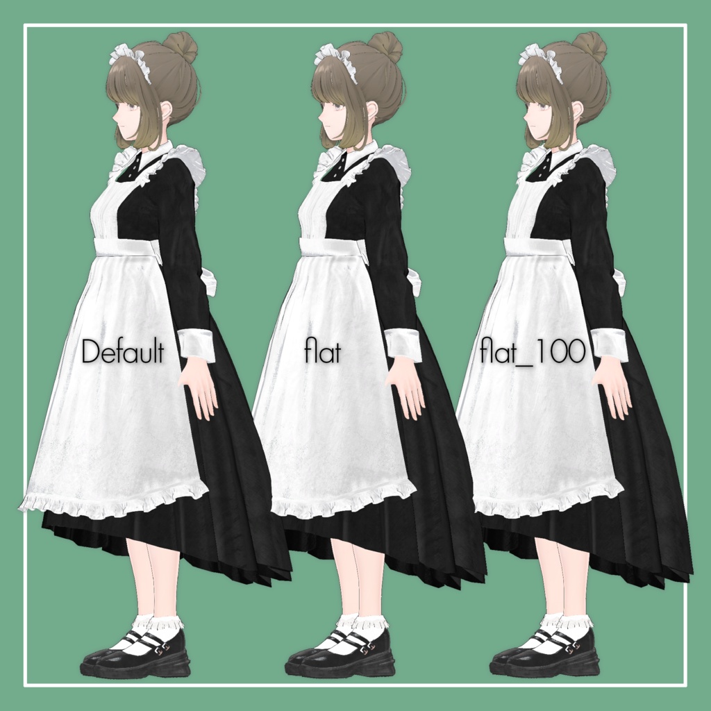 【VRChat】Lowtus専用 クラシカルメイド服(MA対応)