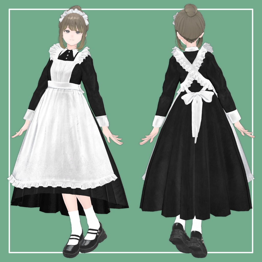 【VRChat】Lowtus専用 クラシカルメイド服(MA対応)