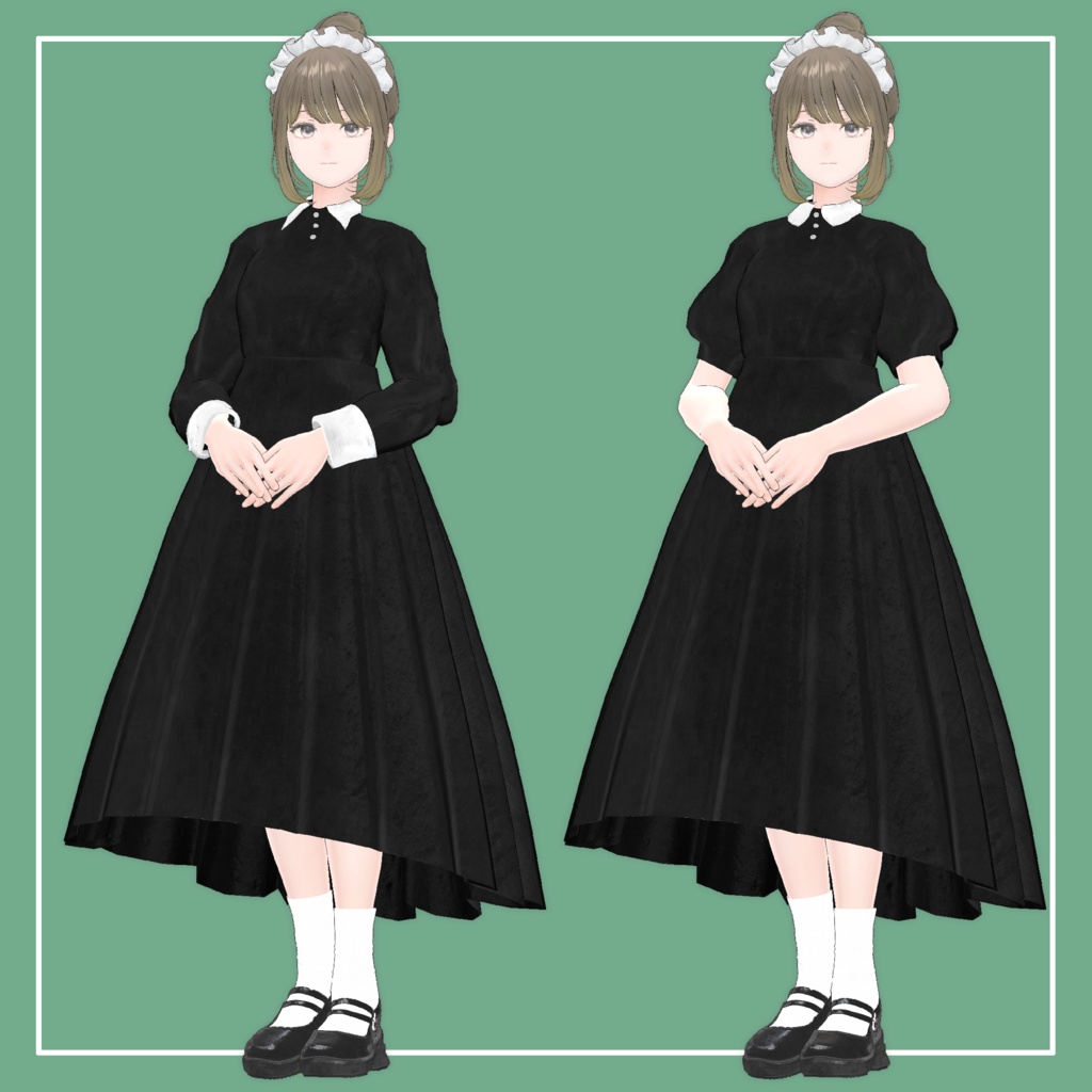 【VRChat】Lowtus専用 クラシカルメイド服(MA対応)